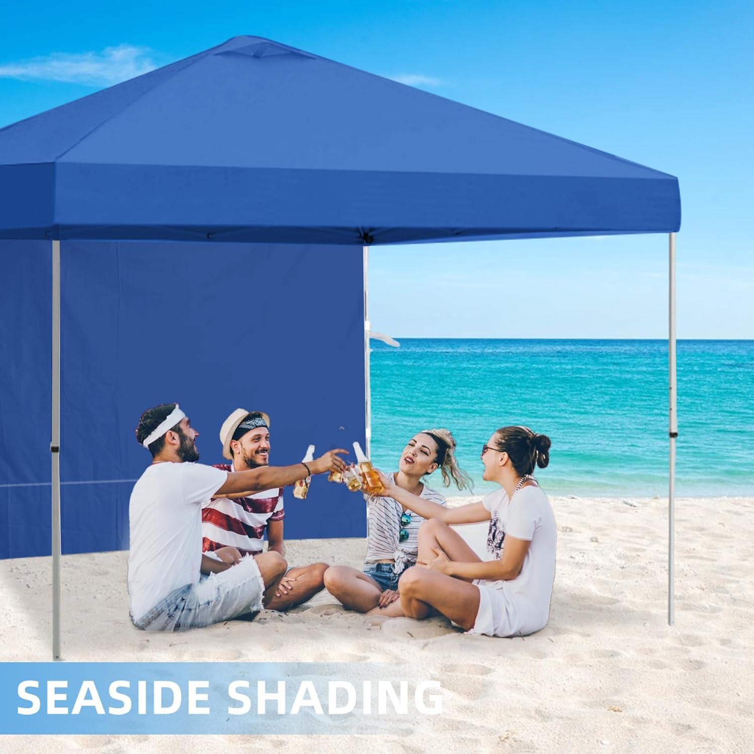 Pared Lateral Toldo Joramoy 10x10 Azul Impermeable UV