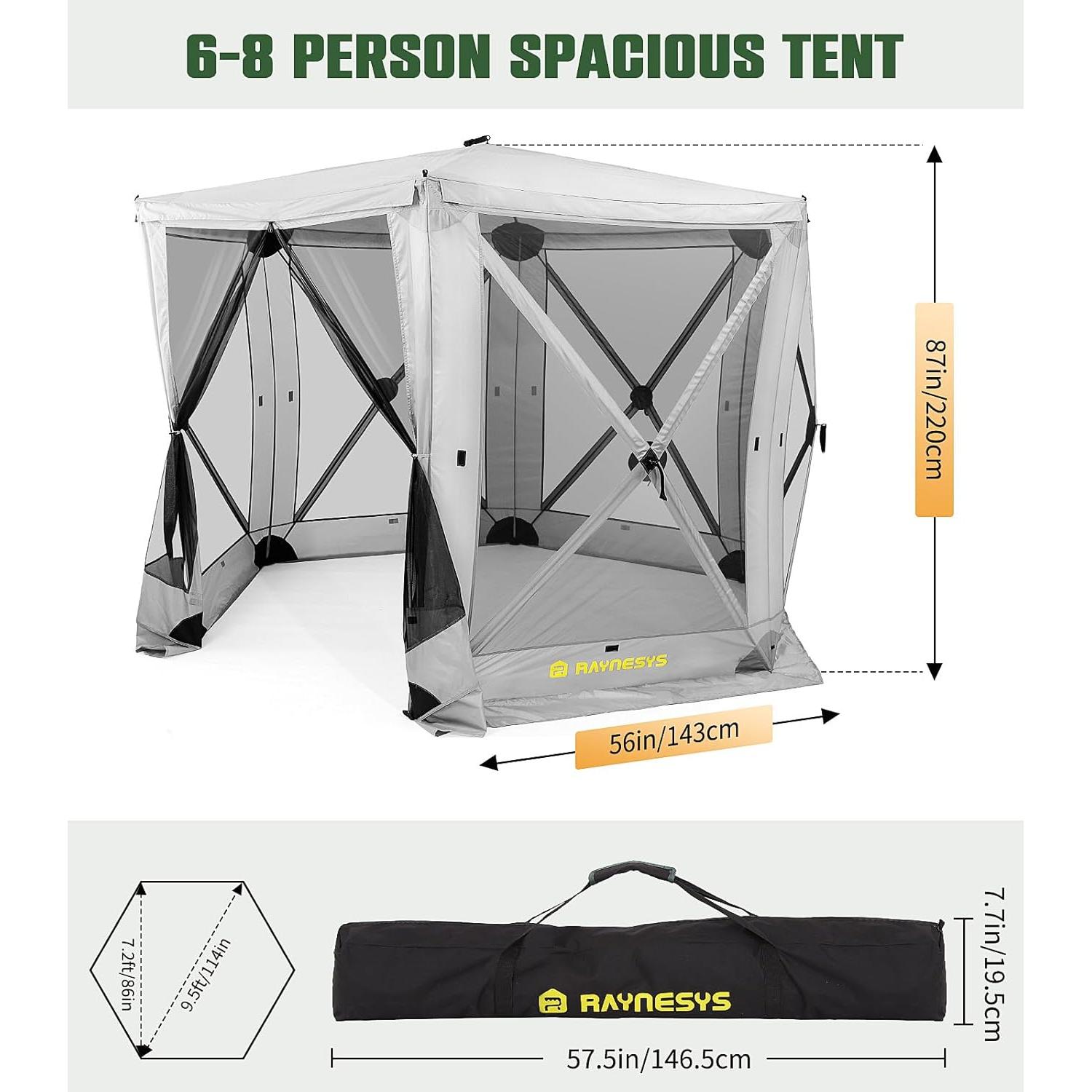 Carpa Gazebo Plegable Raynesys 2.9x2.9m para 6-8 Personas