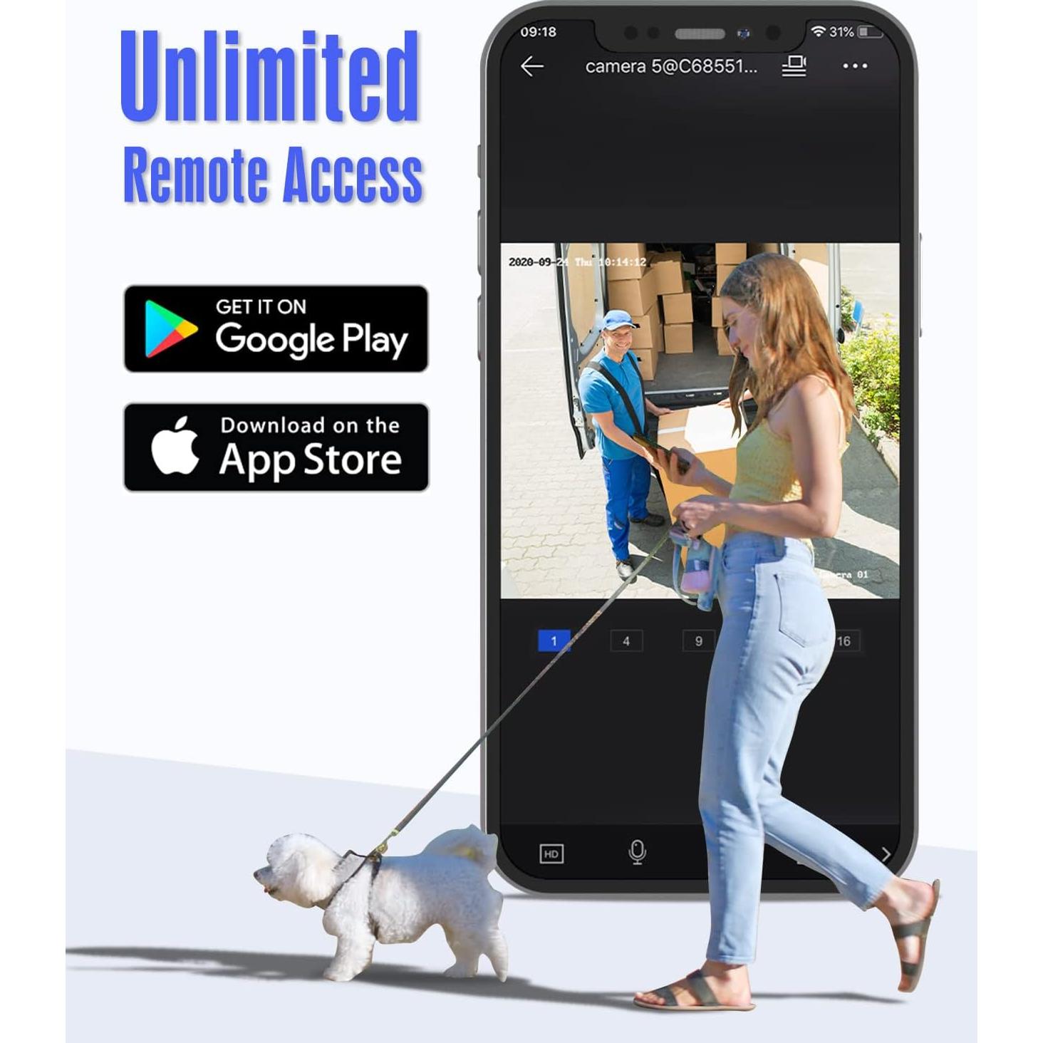 DVR de Seguridad ANNKE 8CH H.265+ Detección AI Acceso Remoto