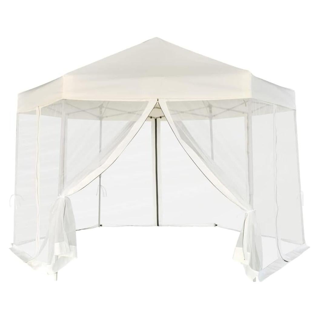 Gazebo Plegable Hexagonal KTHLBRH 3.6m x 3.1m Resistente