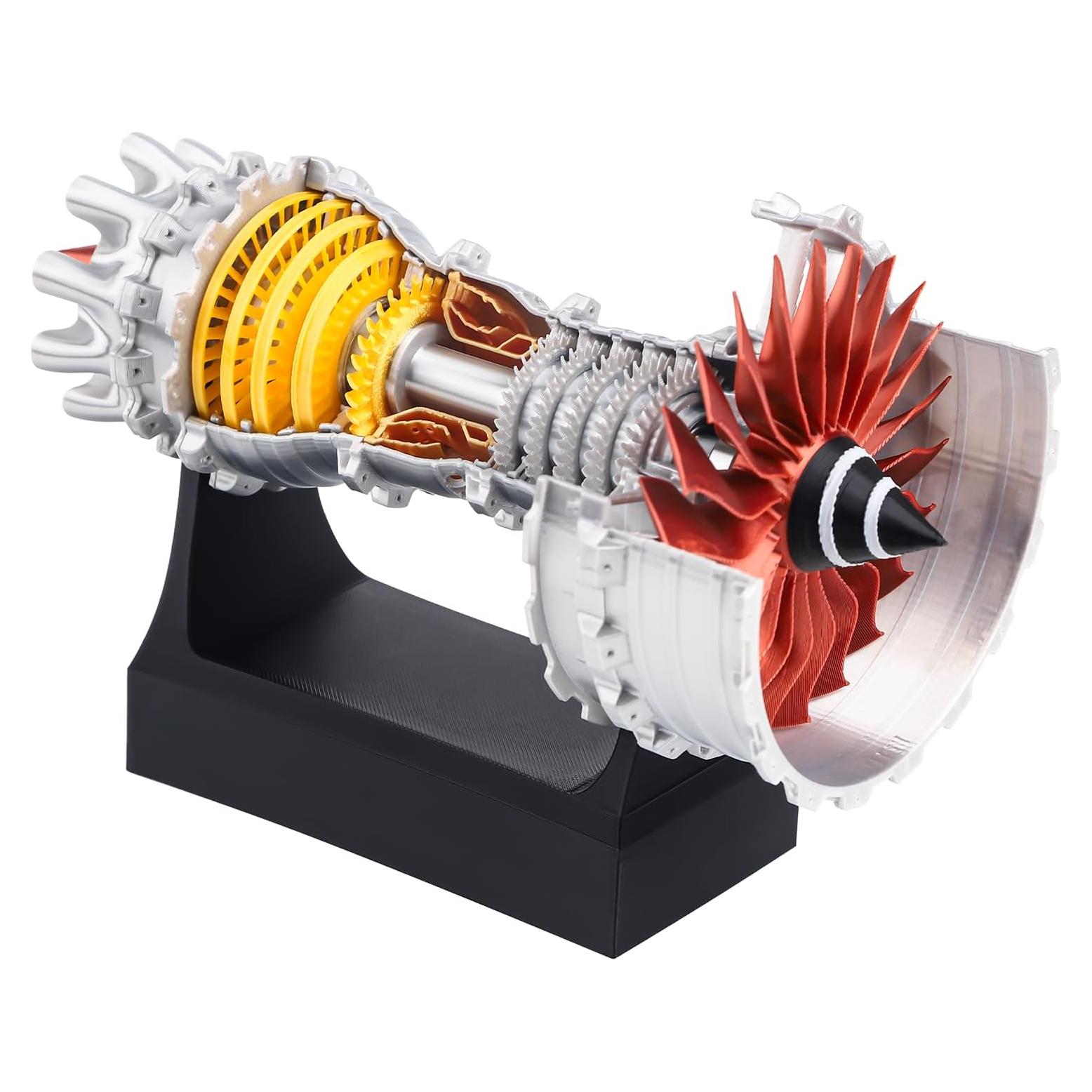 Modelo Motor Turbofan TR900 Pktiugf 20x12x13 cm Juguete