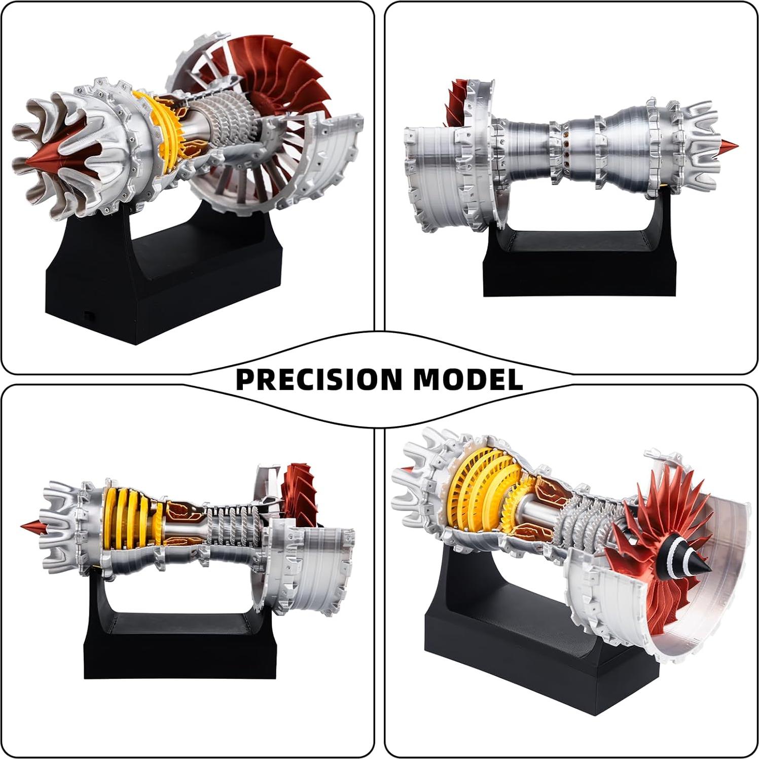 Modelo Motor Turbofan TR900 Pktiugf 20x12x13 cm Juguete