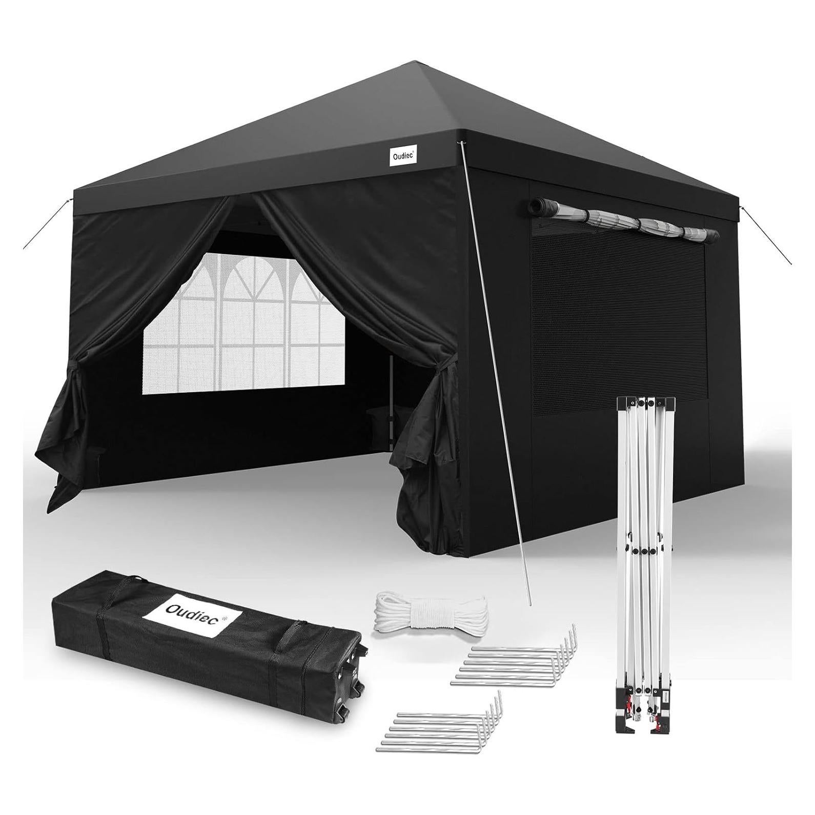 Carpa Plegable Oudiec 3.05x3.05m Impermeable con Ventanas