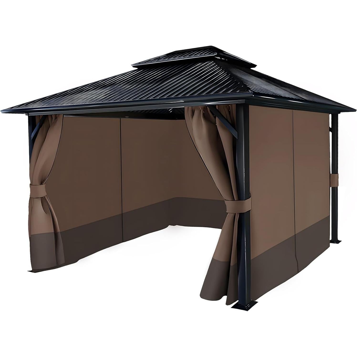 Cortinas de Reemplazo para Gazebo COWVIE 4 Paneles 3.05m x 3.66m