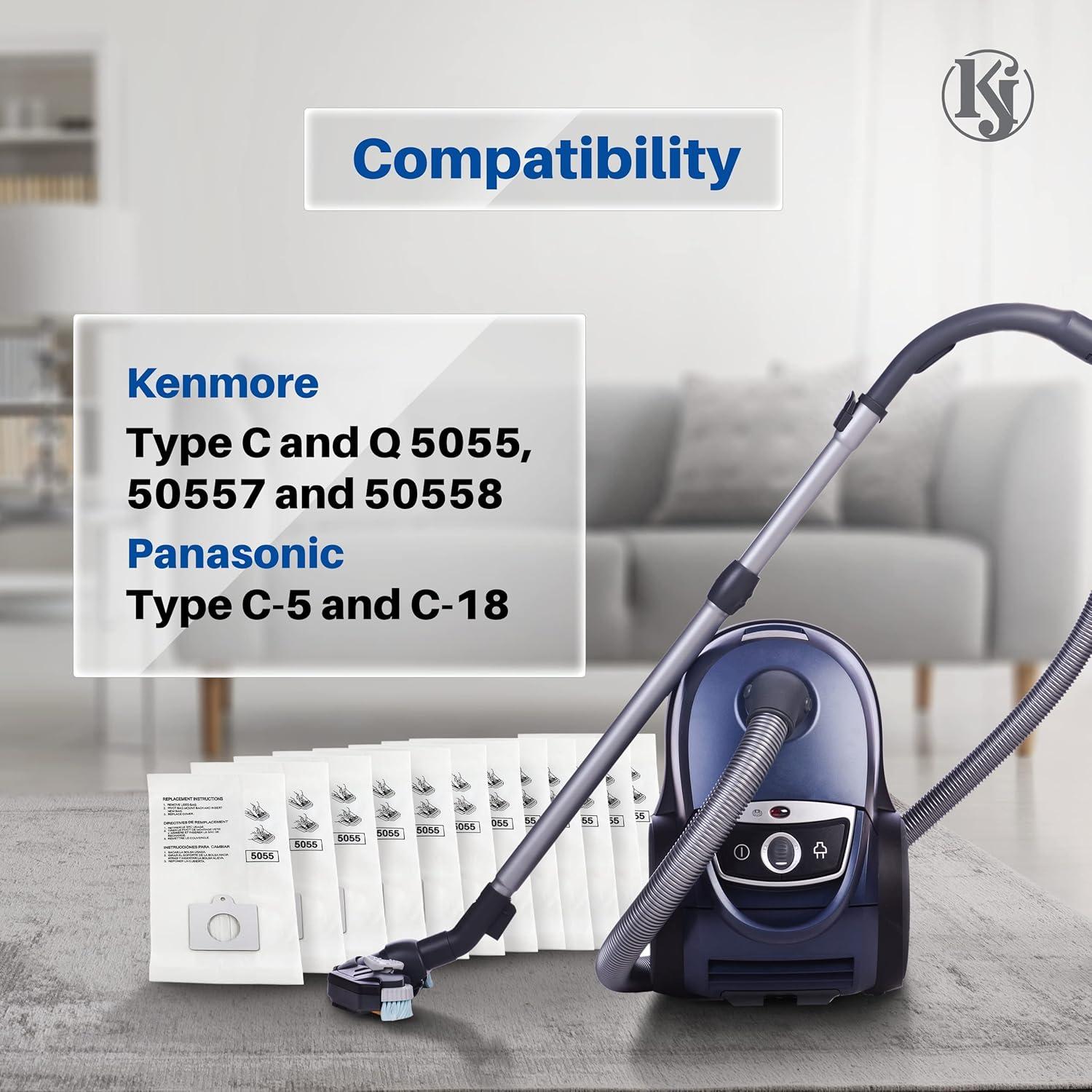 Bolsas de Vacío K&J para Aspiradoras Kenmore y Panasonic