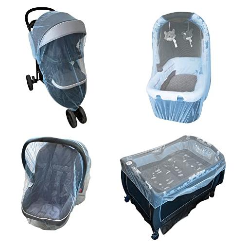 Red de Mosquito Enovoe Azul para Cochecito y Cuna
