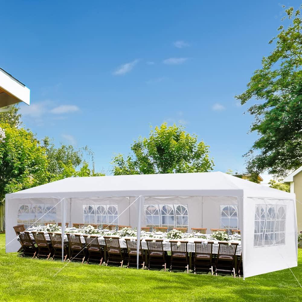 Carpa 10x3m ACLULION Blanca Impermeable para Eventos