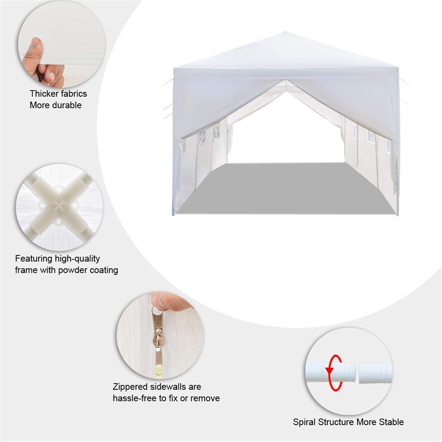 Carpa 10x3m ACLULION Blanca Impermeable para Eventos