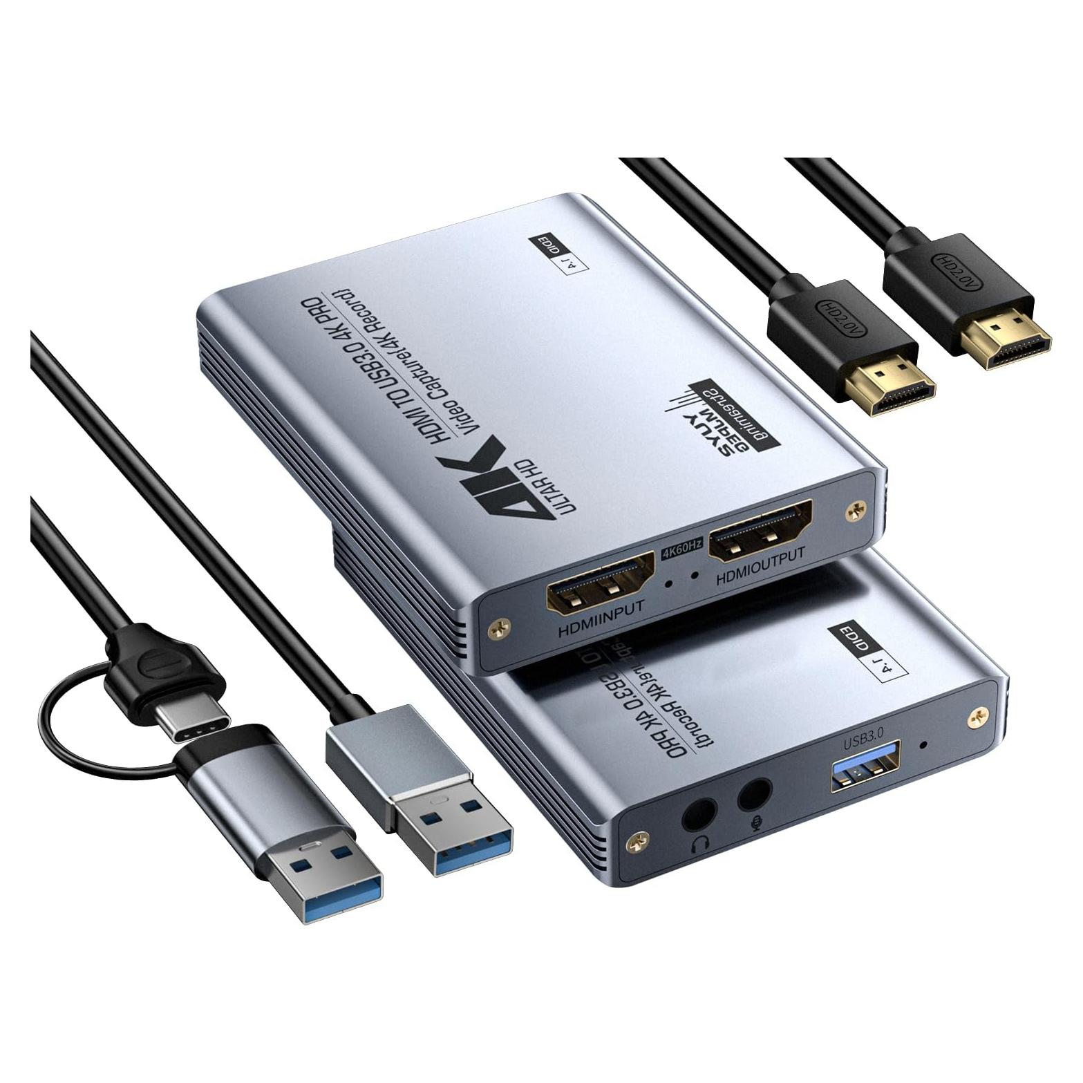 Tarjeta de Captura Fulfalic Pro 4K HDMI 60FPS USB 3.0