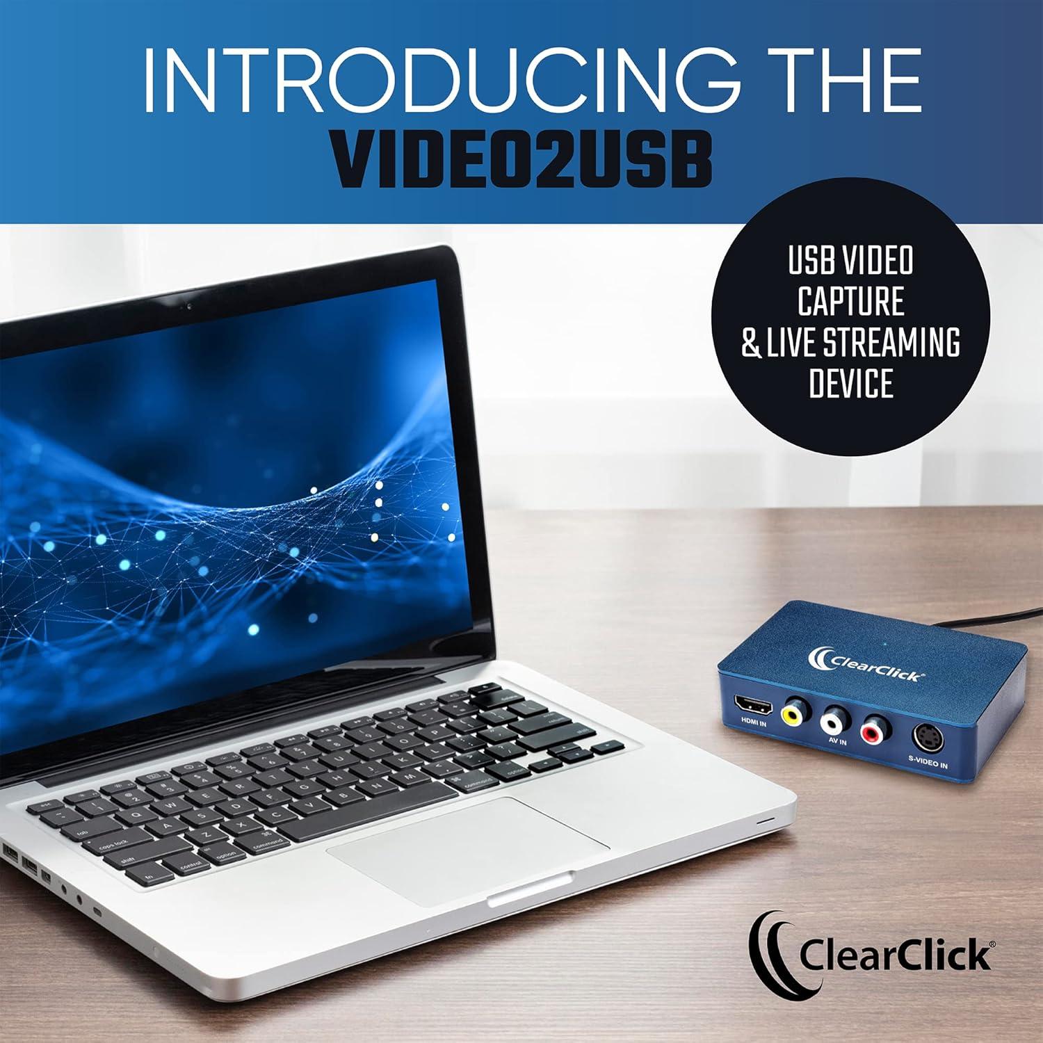 Dispositivo Captura Video USB-C ClearClick 1080P HDMI AV