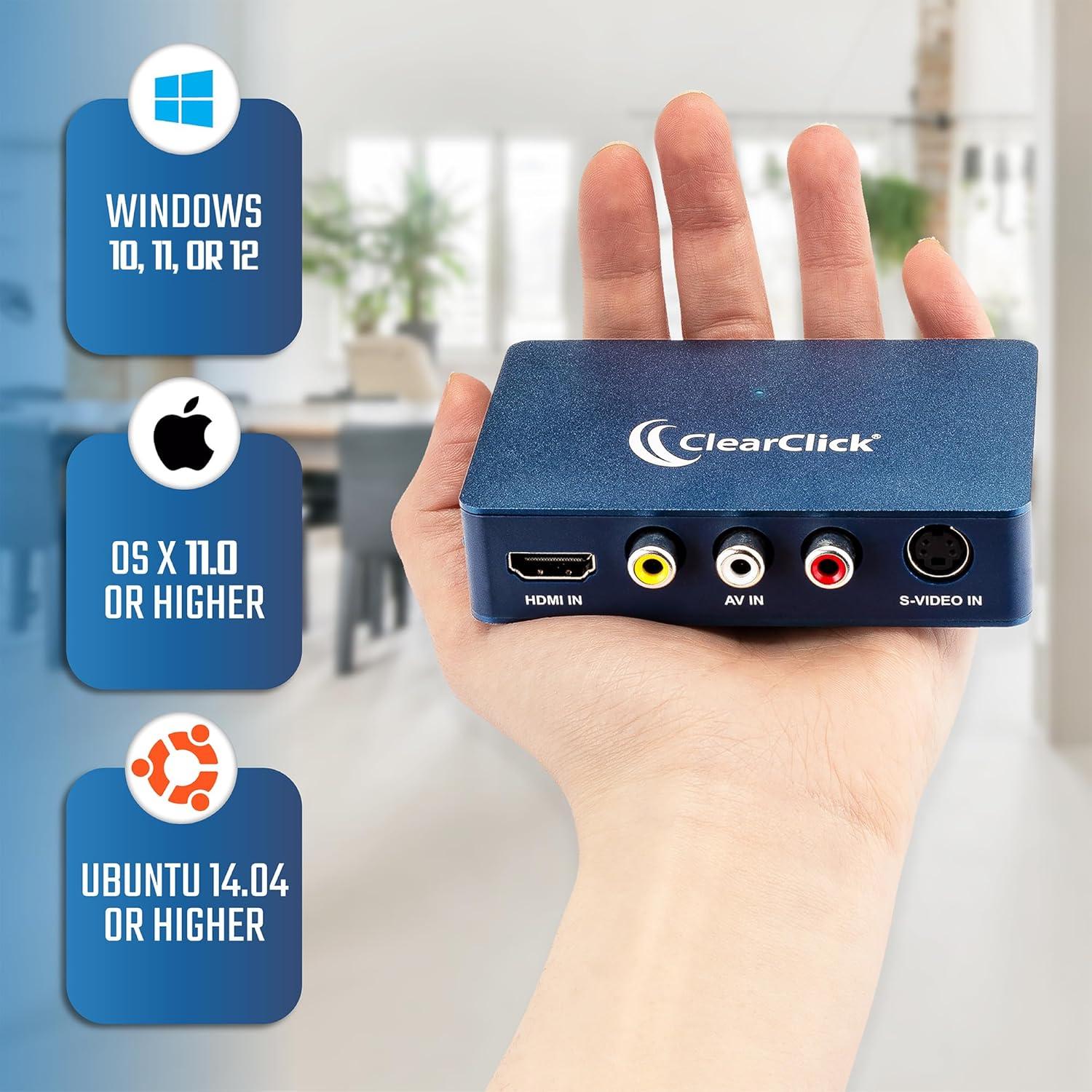 Dispositivo Captura Video USB-C ClearClick 1080P HDMI AV
