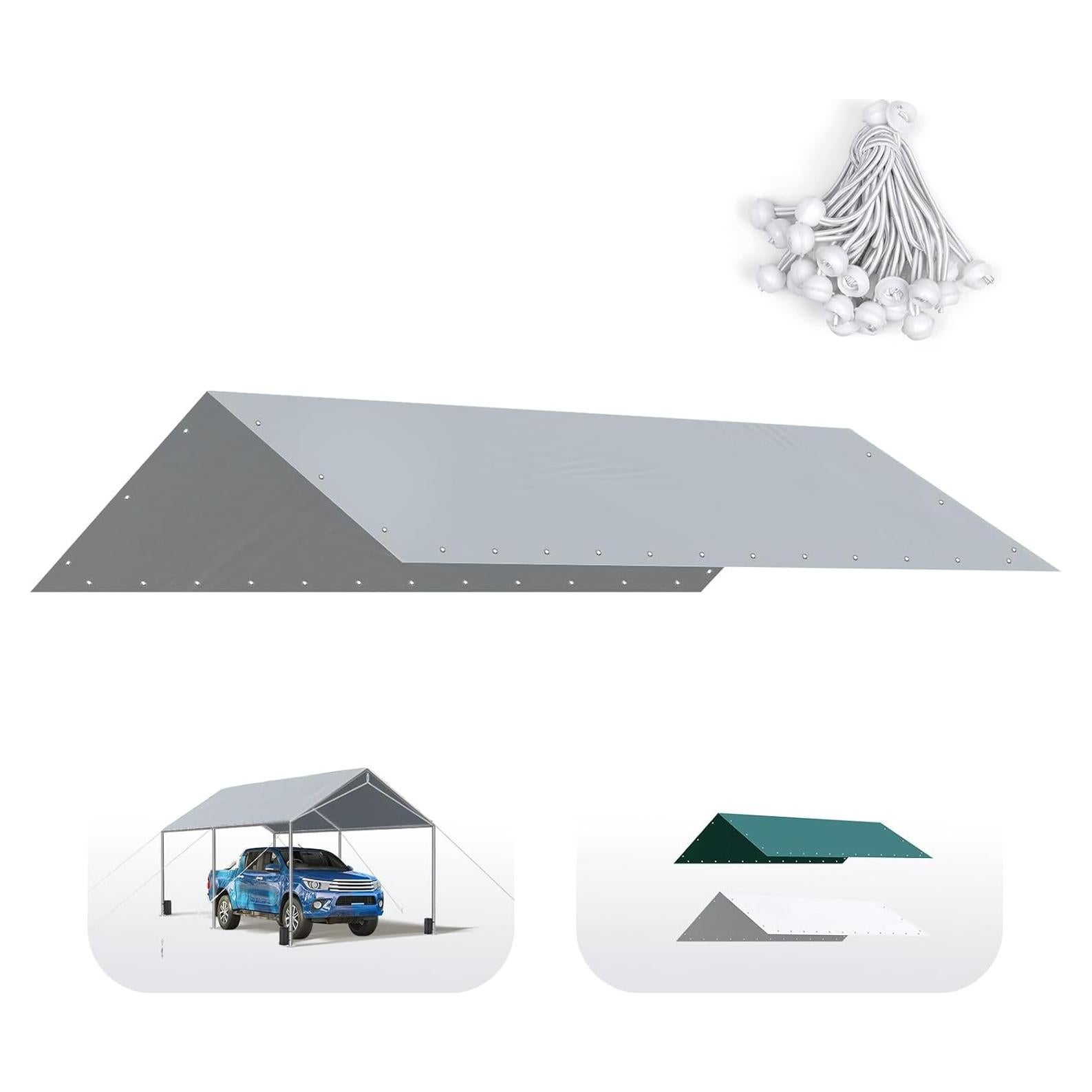 Cubierta de Techo Quictent 10x20 pies Gris Impermeable