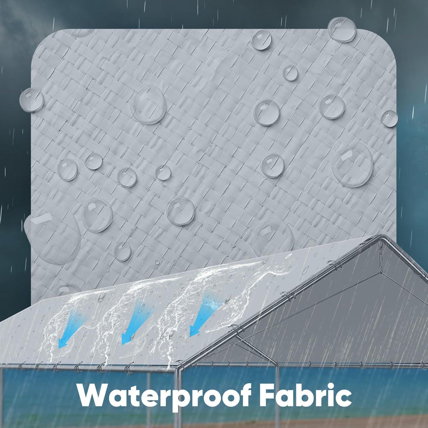 Cubierta de Techo Quictent 10x20 pies Gris Impermeable