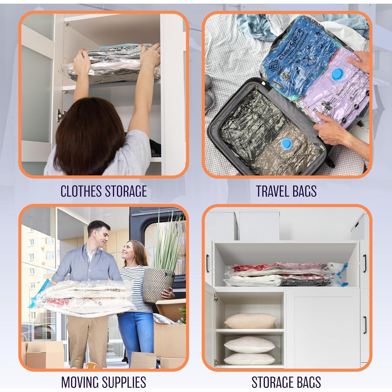 Bolsas de Sellado al Vacío ClearSpace 10 Grandes 60x81 cm