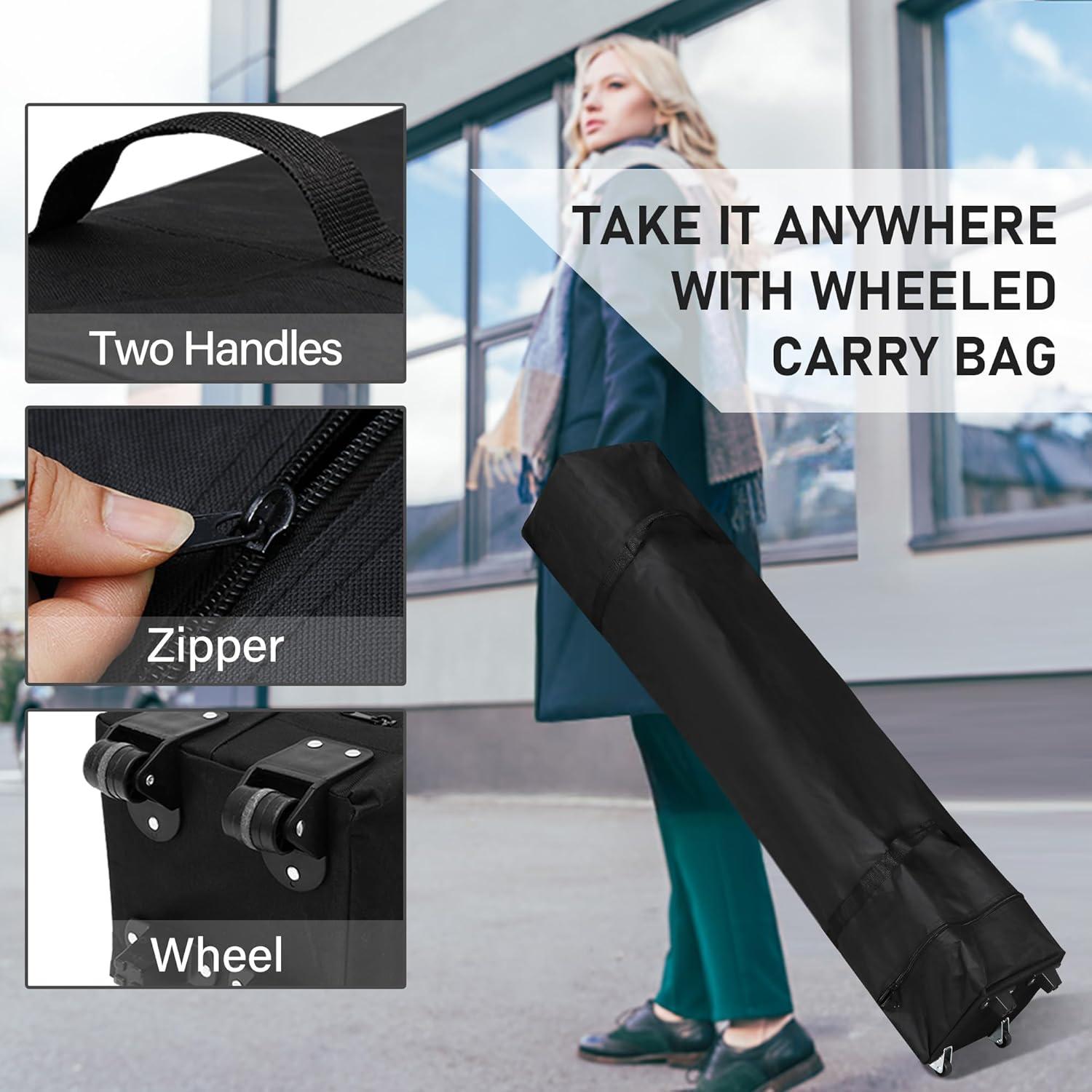 Carpa Plegable ZENY 3x3m Gris Impermeable con Altura Ajustable