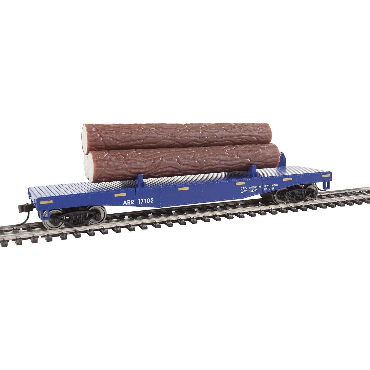 Carro Volquete de Troncos Walthers HO Alaska Railroad 3 Troncos