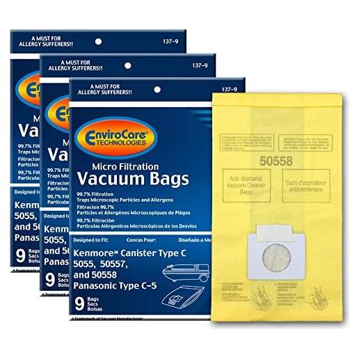 Bolsas de Microfiltración EnviroCare para Aspiradoras Kenmore y Panasonic
