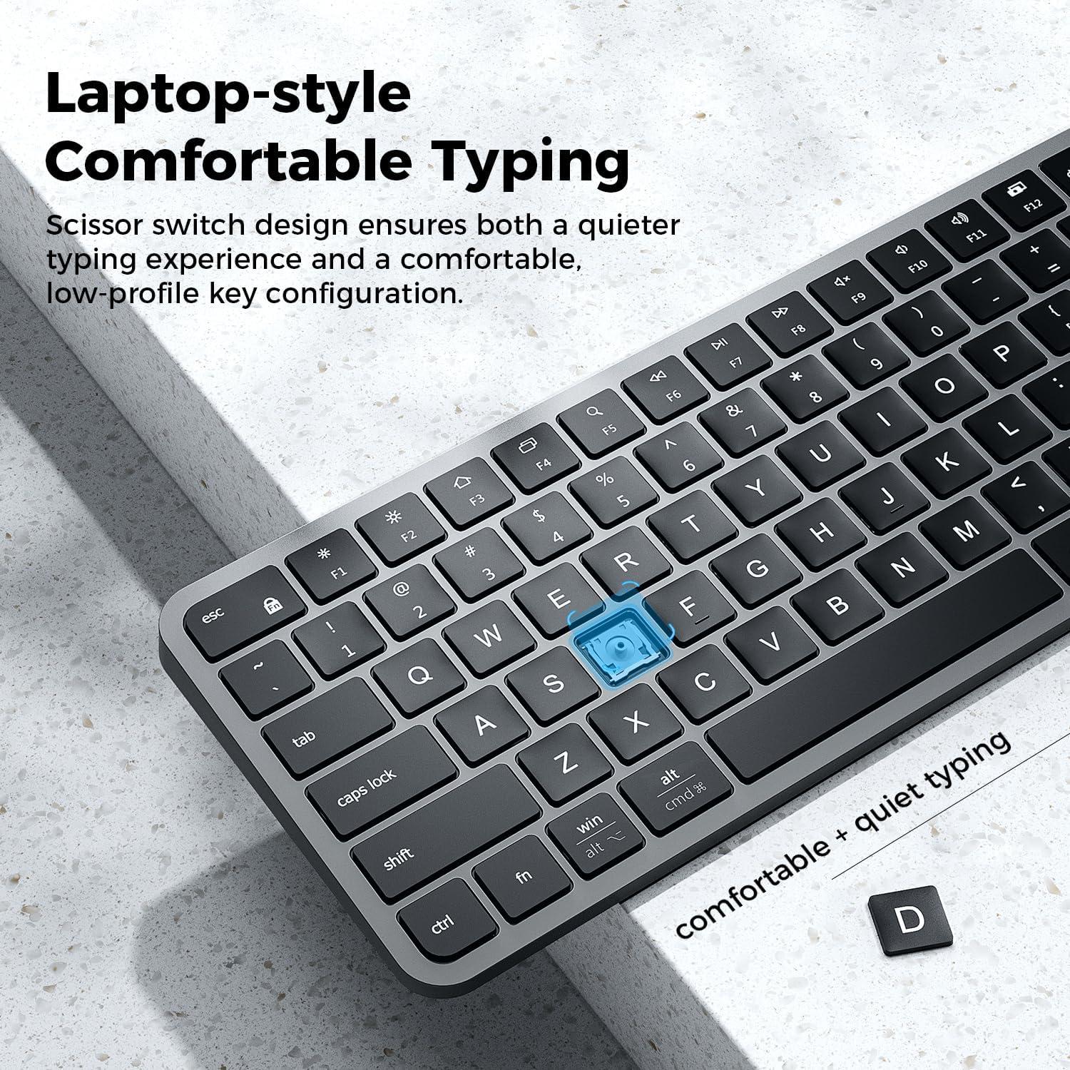 Teclado Bluetooth iClever BK20, compacto y recargable