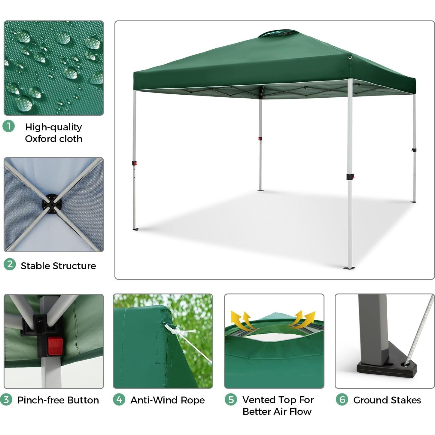 Tienda Canopy Plegable 3.05x3.05m GREEN PARTY - Verde