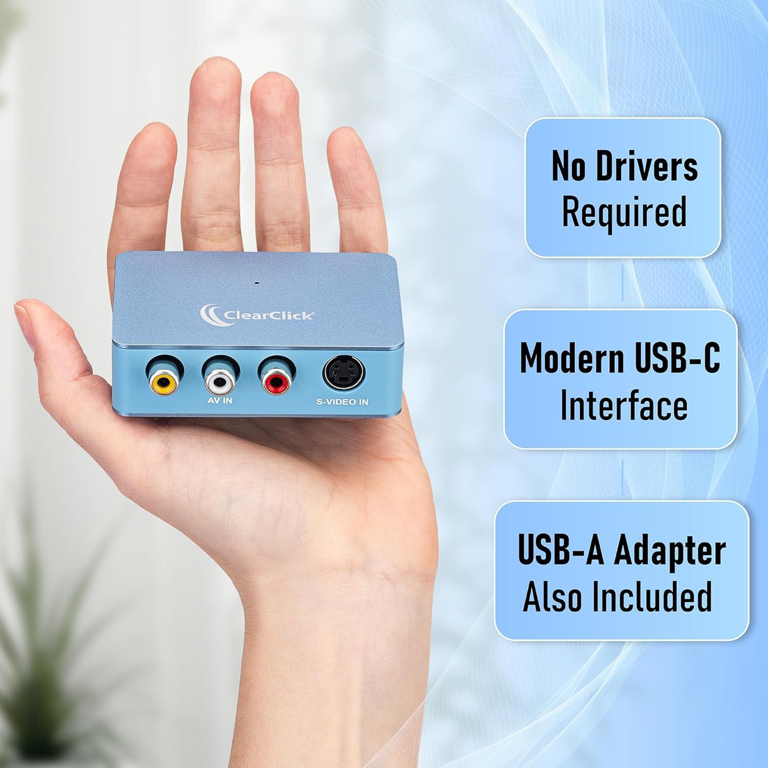 ClearClick Captura Video USB-C - Video2USB Lite AV/S-Video