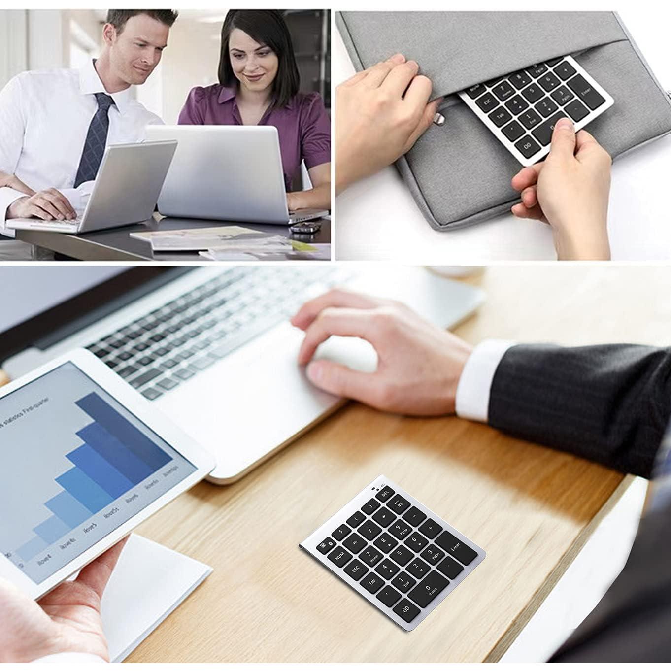 Teclado Numérico Bluetooth Lekvey Plata 28 Teclas Inalámbrico