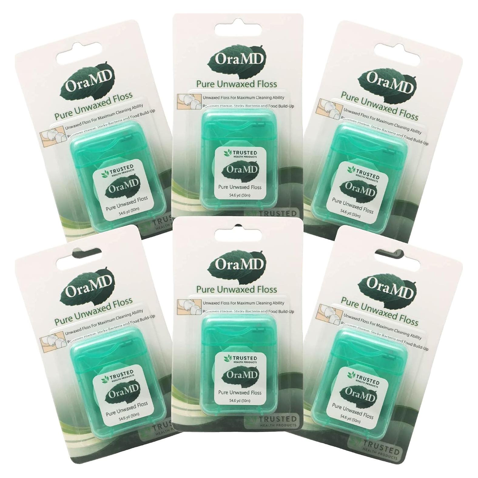 Hilo Dental OraMD Sin Cera 54.6 Yardas - Paquete de 6