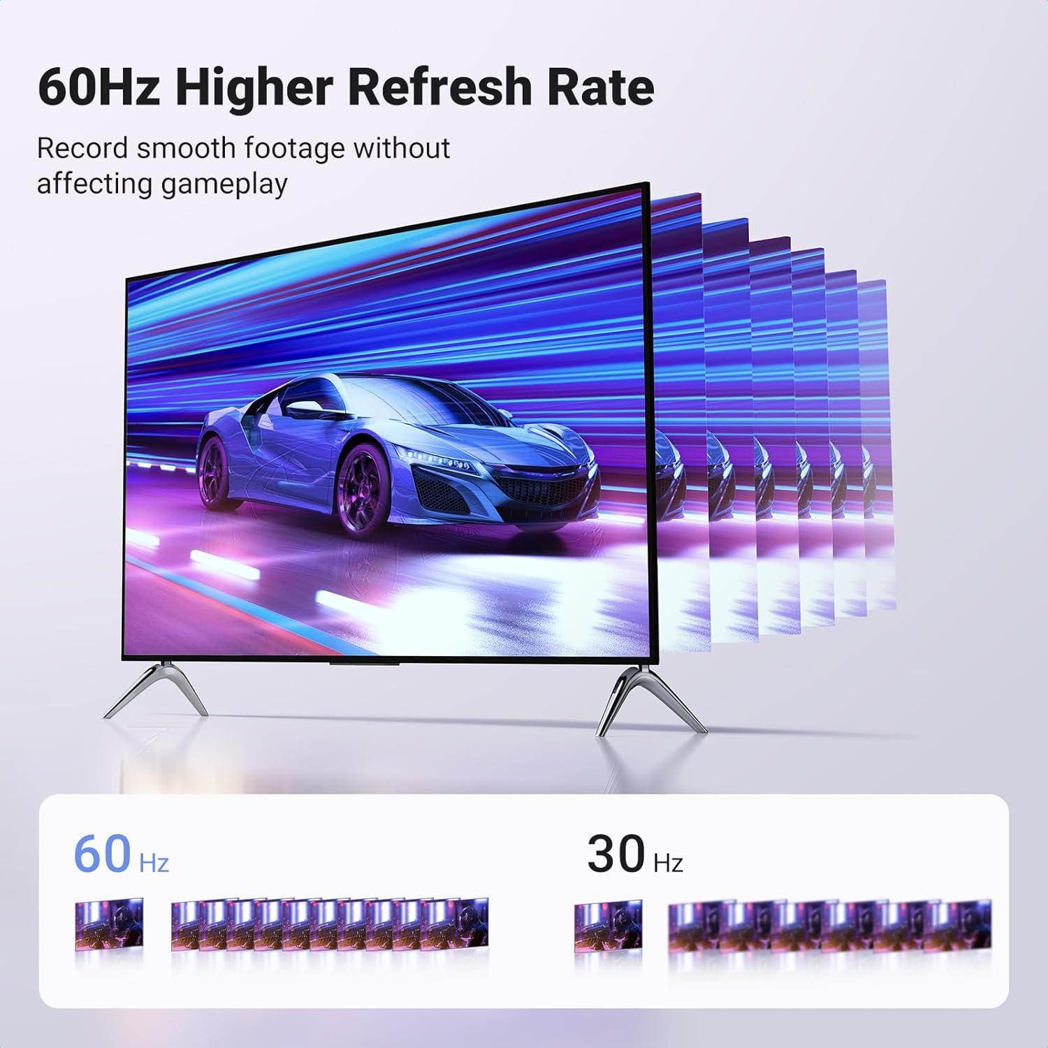 Tarjeta de Captura UGREEN HDMI a USB 1080P 60FPS para Streaming