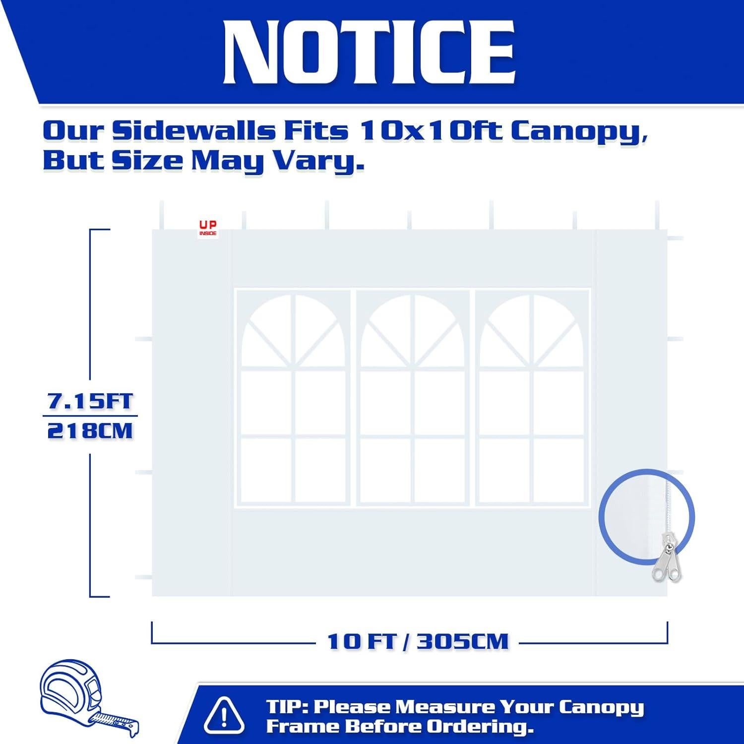 Paneles Laterales para Carpa Plegable FANPAT 2 Pcs Impermeables