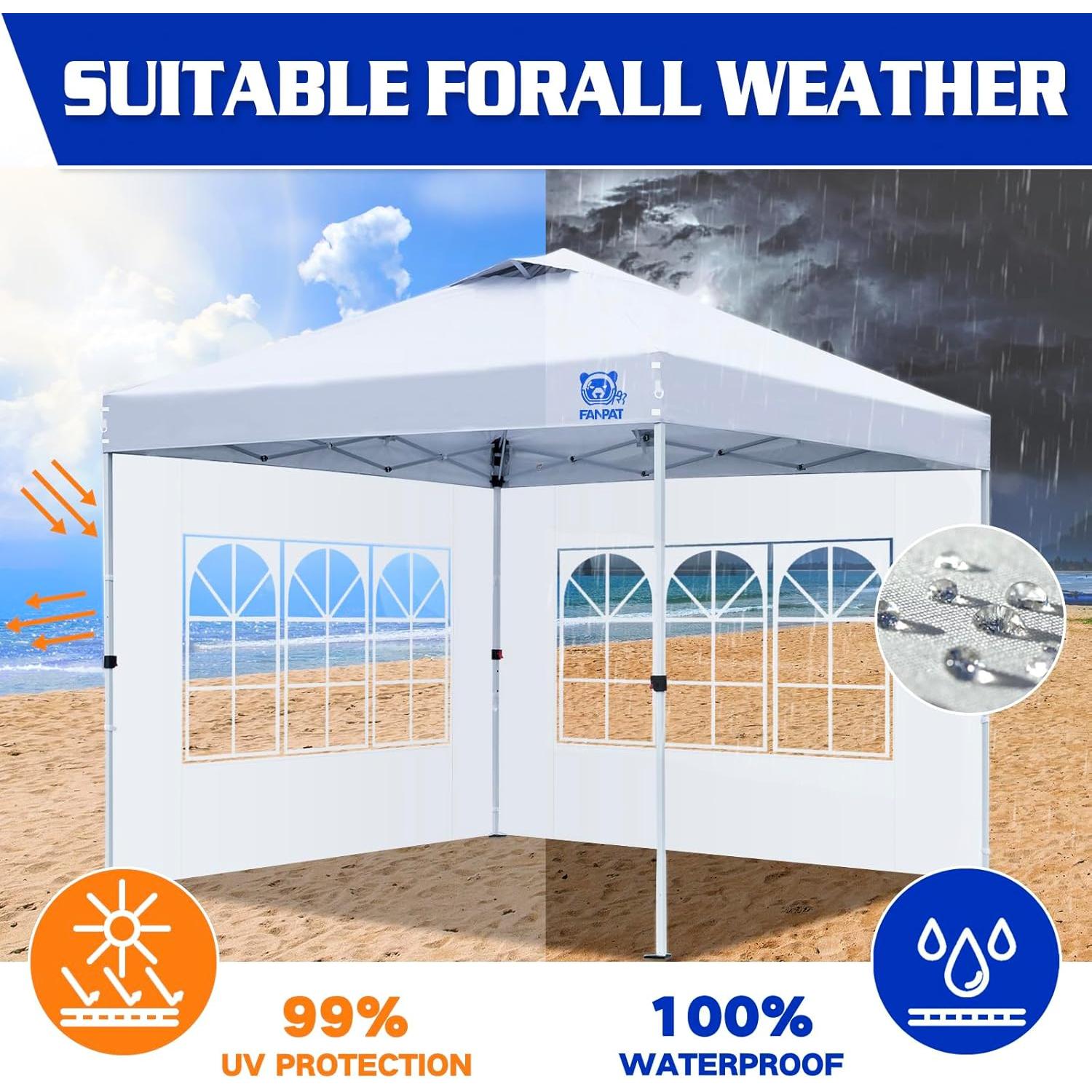 Paneles Laterales para Carpa Plegable FANPAT 2 Pcs Impermeables