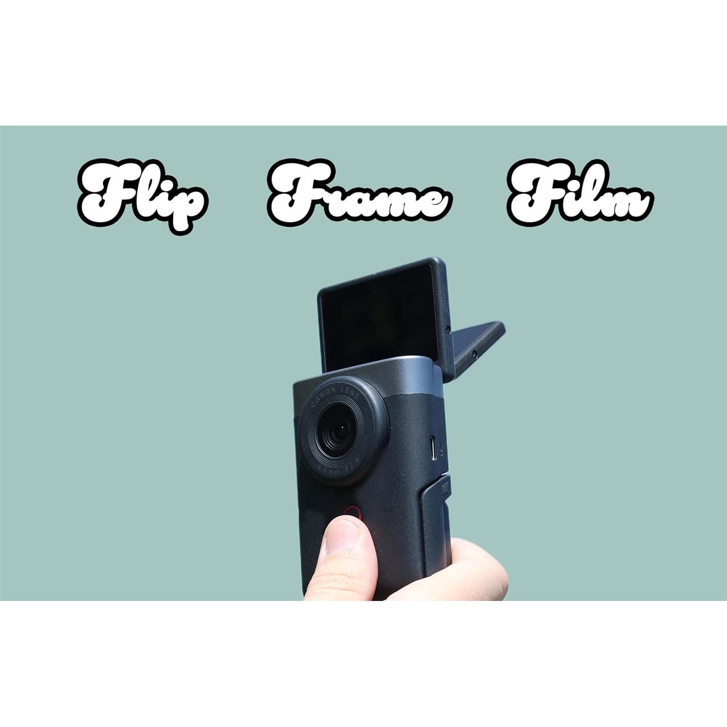 Cámara Canon PowerShot V10 Compacta 4K con Soporte Negro