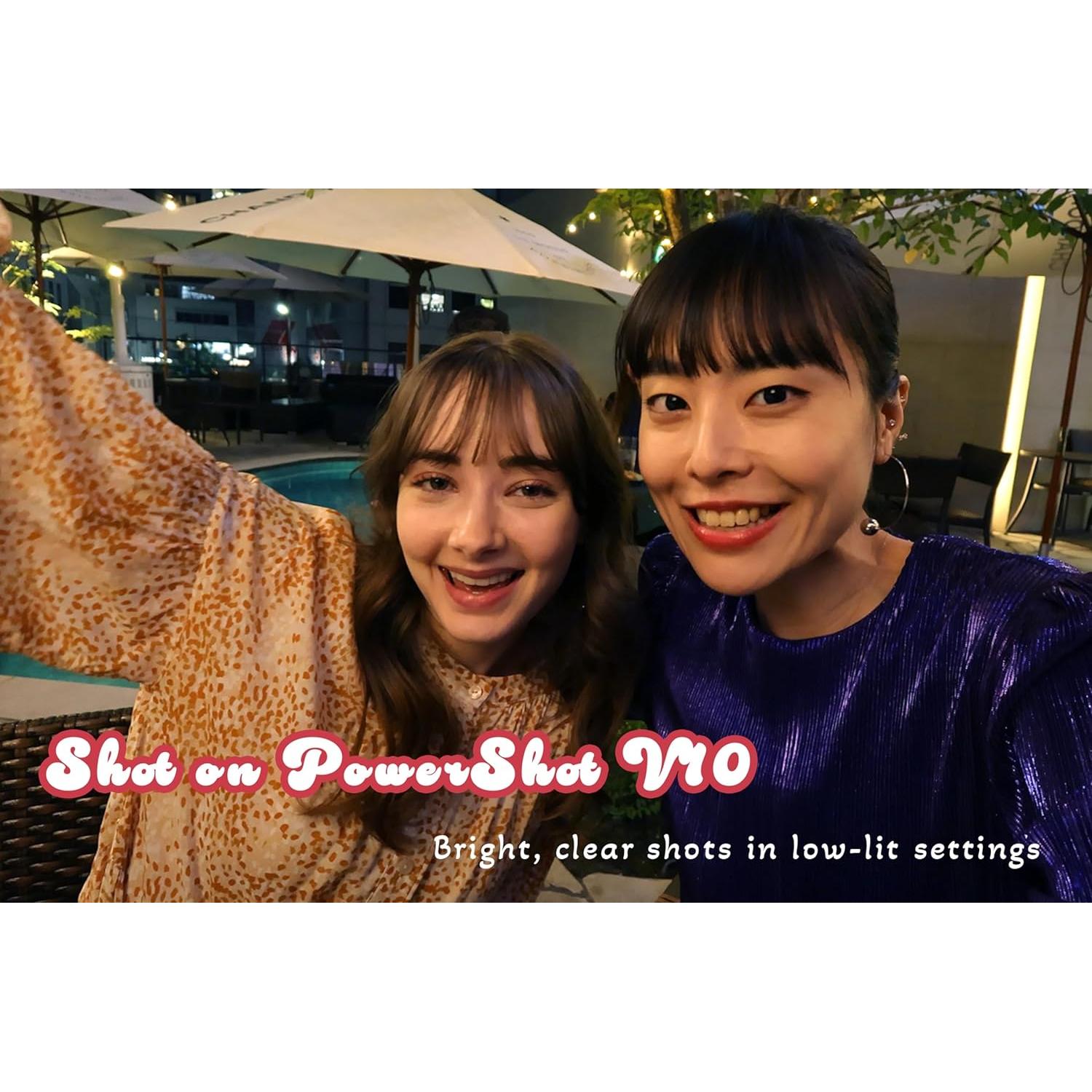 Cámara Canon PowerShot V10 Compacta 4K con Soporte Negro