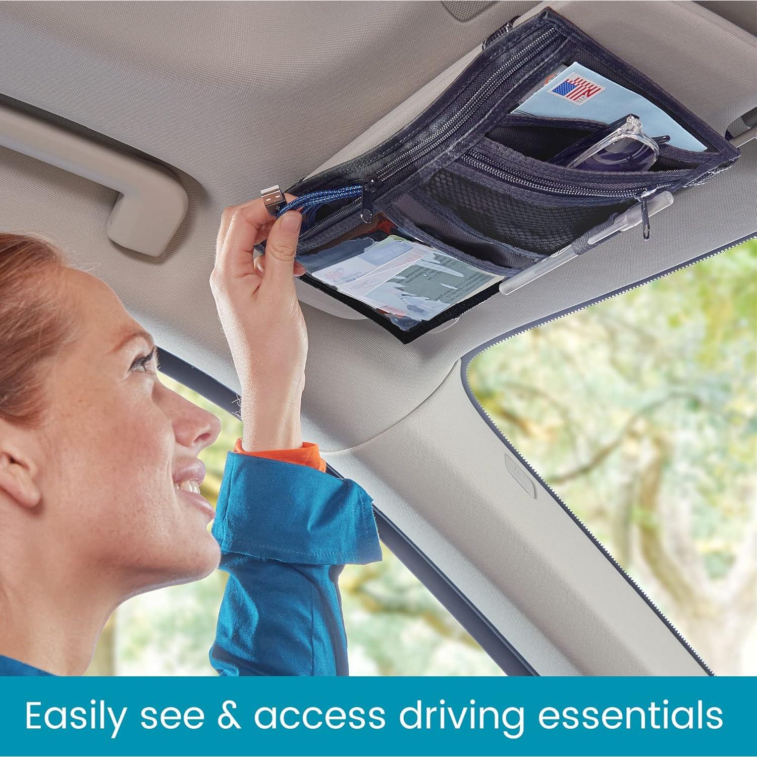 Organizador de Visera de Coche High Road PVBLACK - 2 Bolsillos