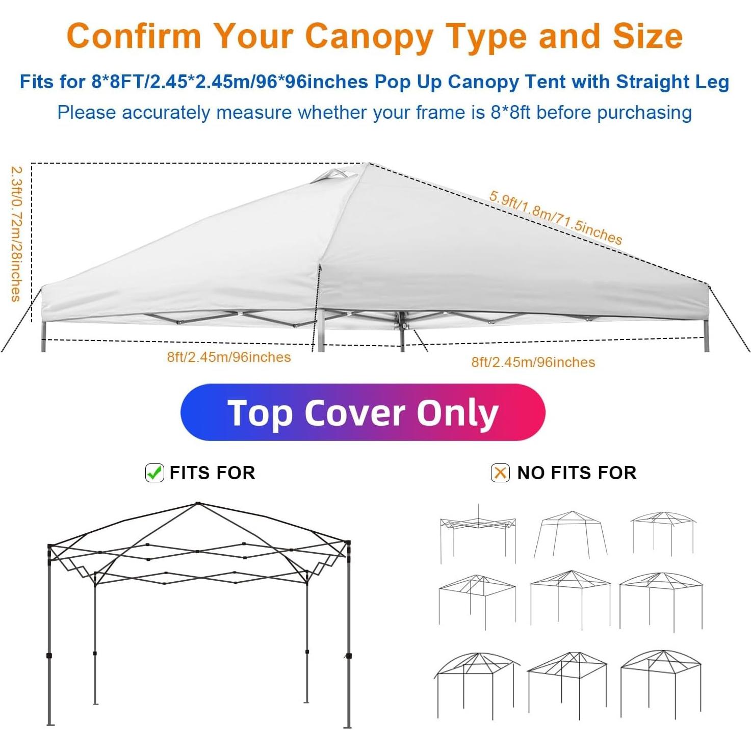 Cubierta de Reemplazo Jorohiker 2.44x2.44m Impermeable