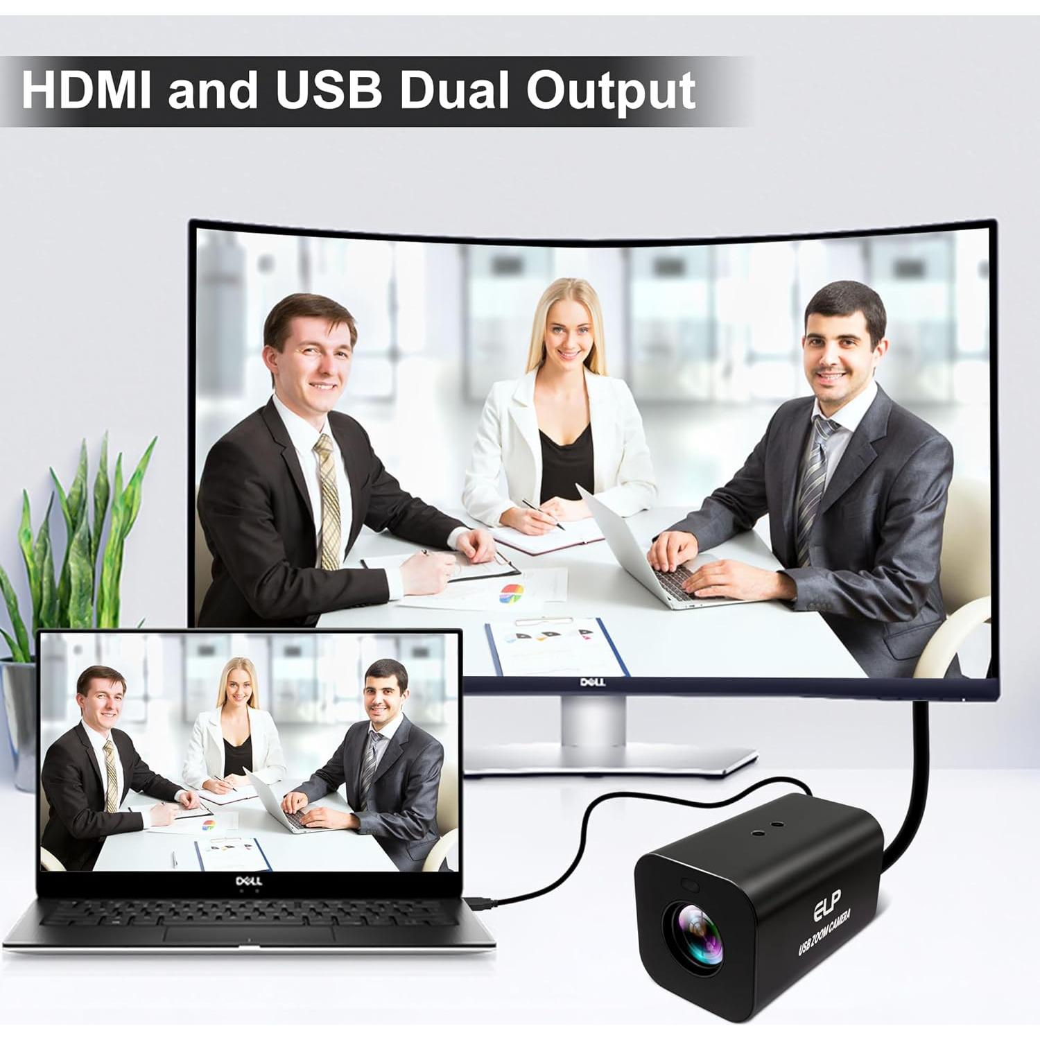 Cámara USB 4K IFWATER 12X Zoom HDMI Autofoco