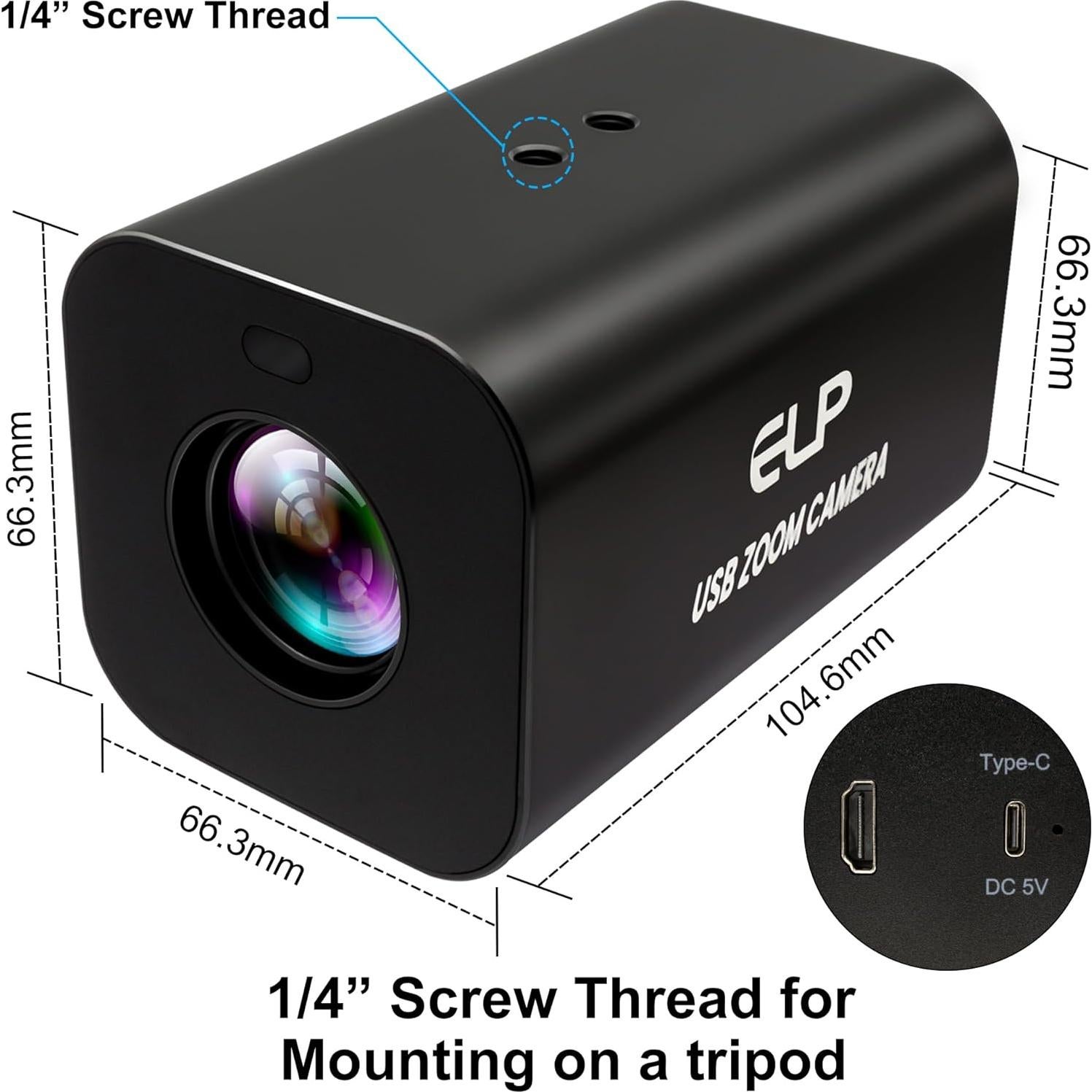 Cámara USB 4K IFWATER 12X Zoom HDMI Autofoco