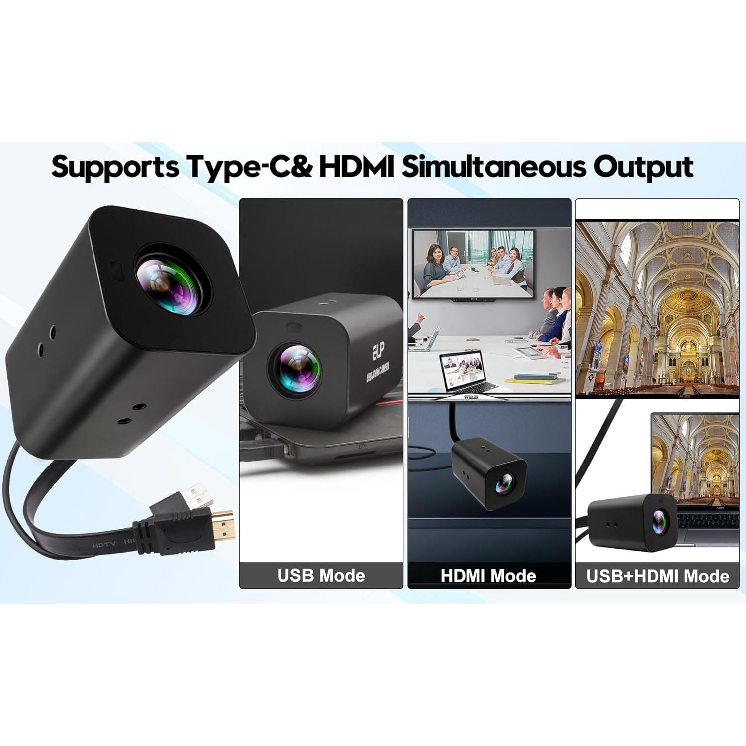 Cámara USB 4K IFWATER 12X Zoom HDMI Autofoco