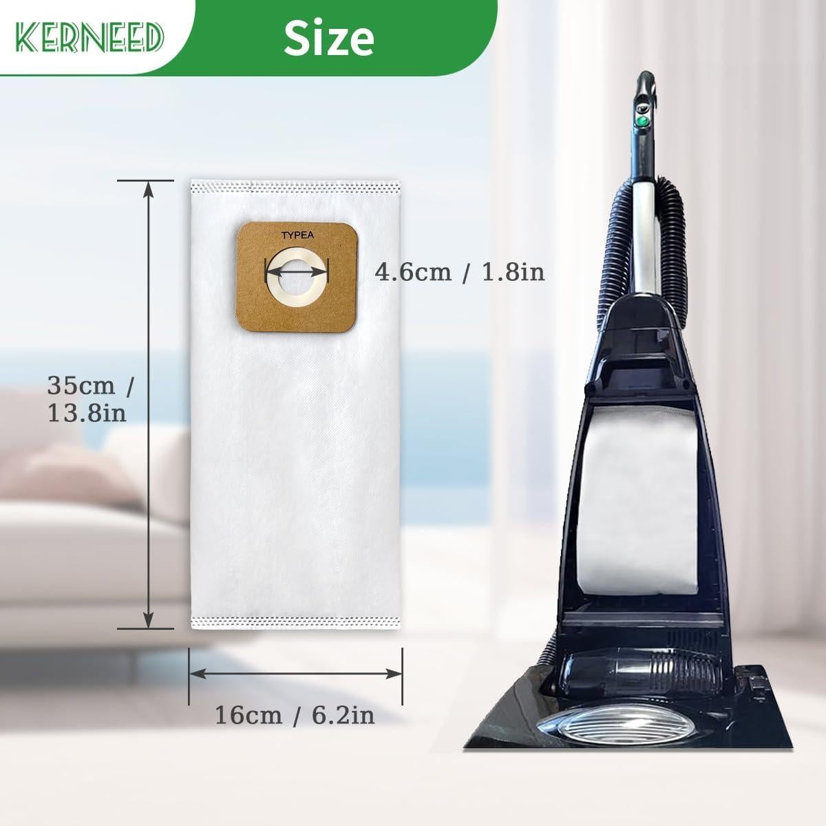 Paquete de 8 bolsas HEPA Kerneed RAH-6 para aspiradoras Riccar