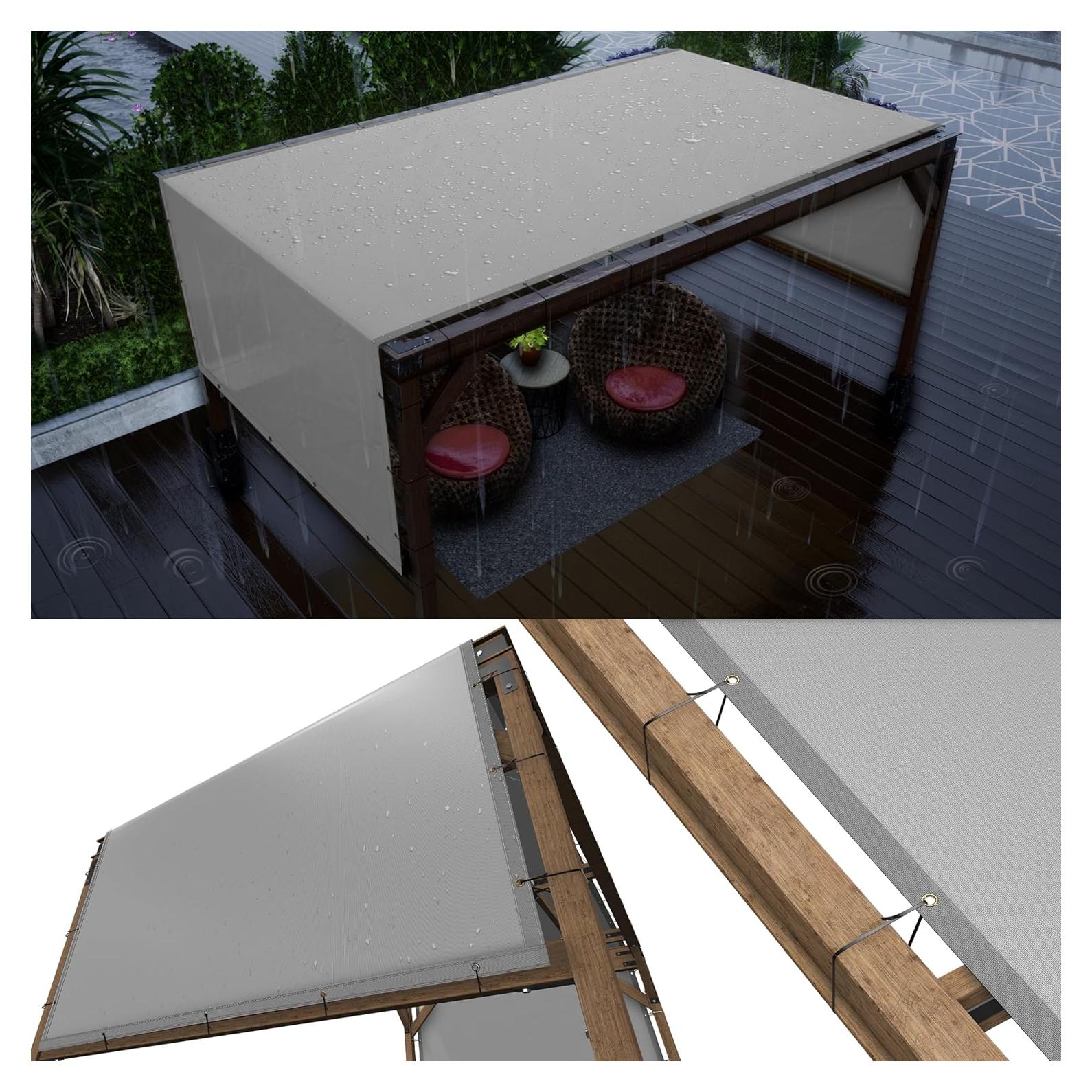 Cubierta de Pérgola ColourTree 1.83x4.27m Impermeable Gris