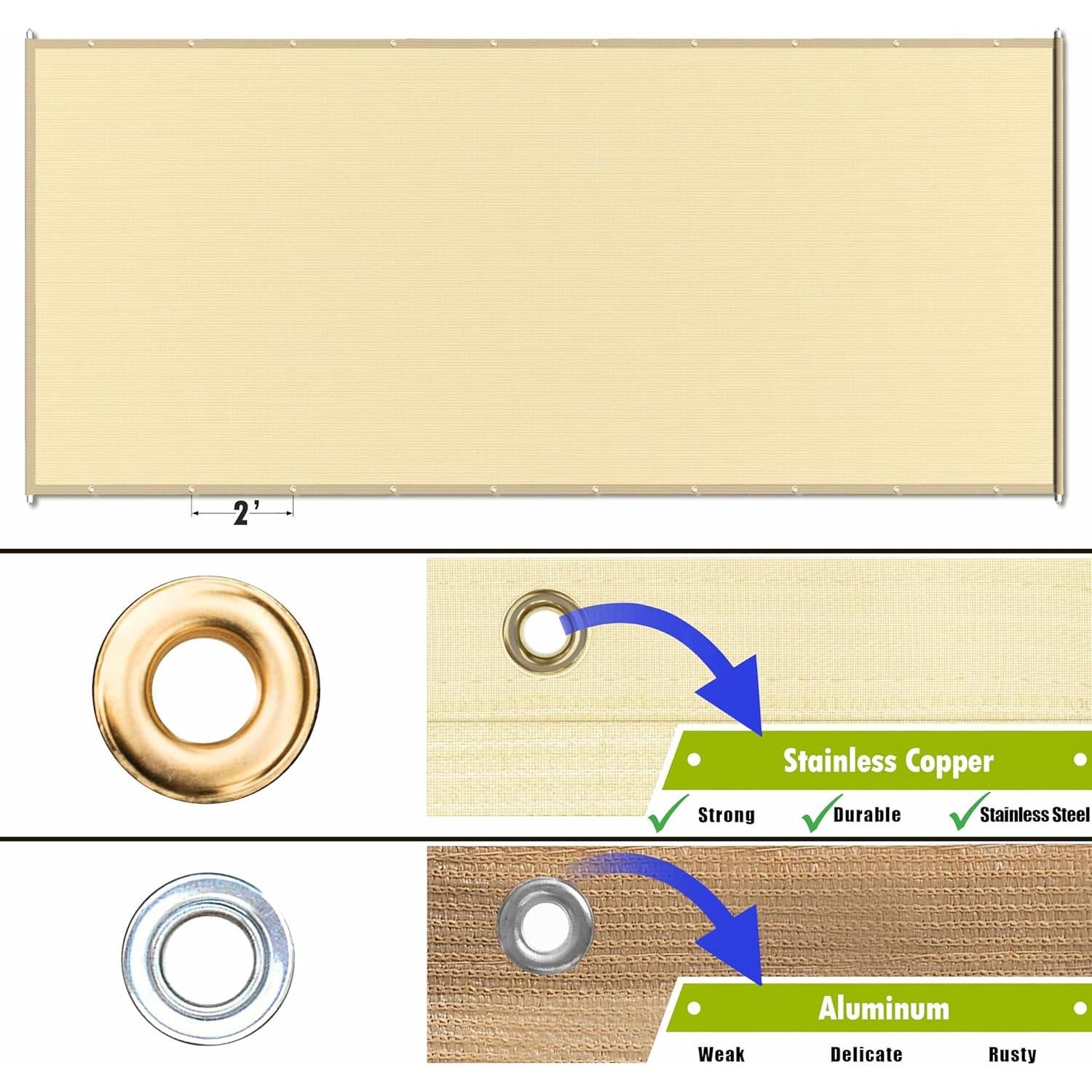 Cubierta de Pérgola ColourTree 1.83x4.27m Impermeable Gris
