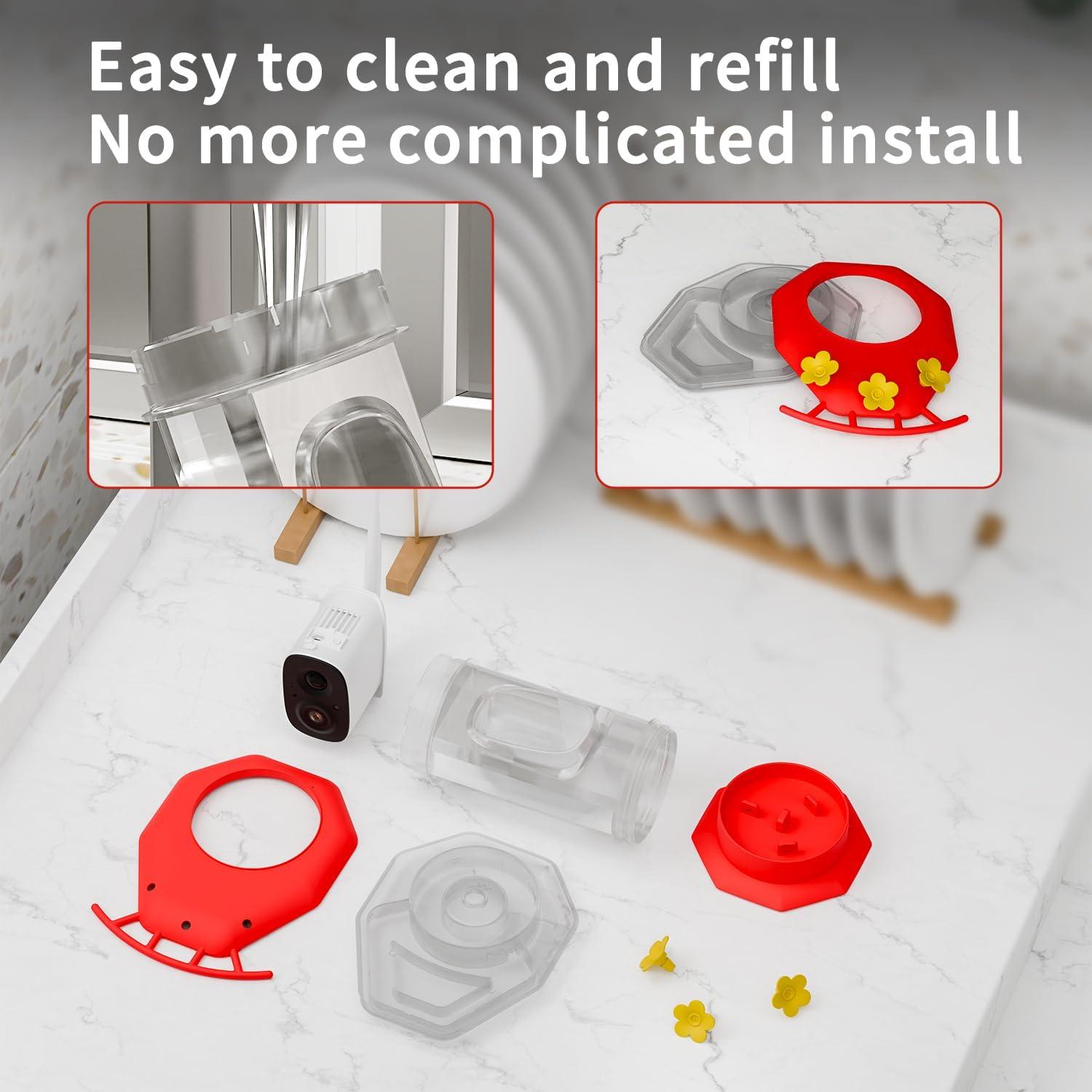 Comedero Solar para Colibríes VKfoy con Cámara 2K y IA