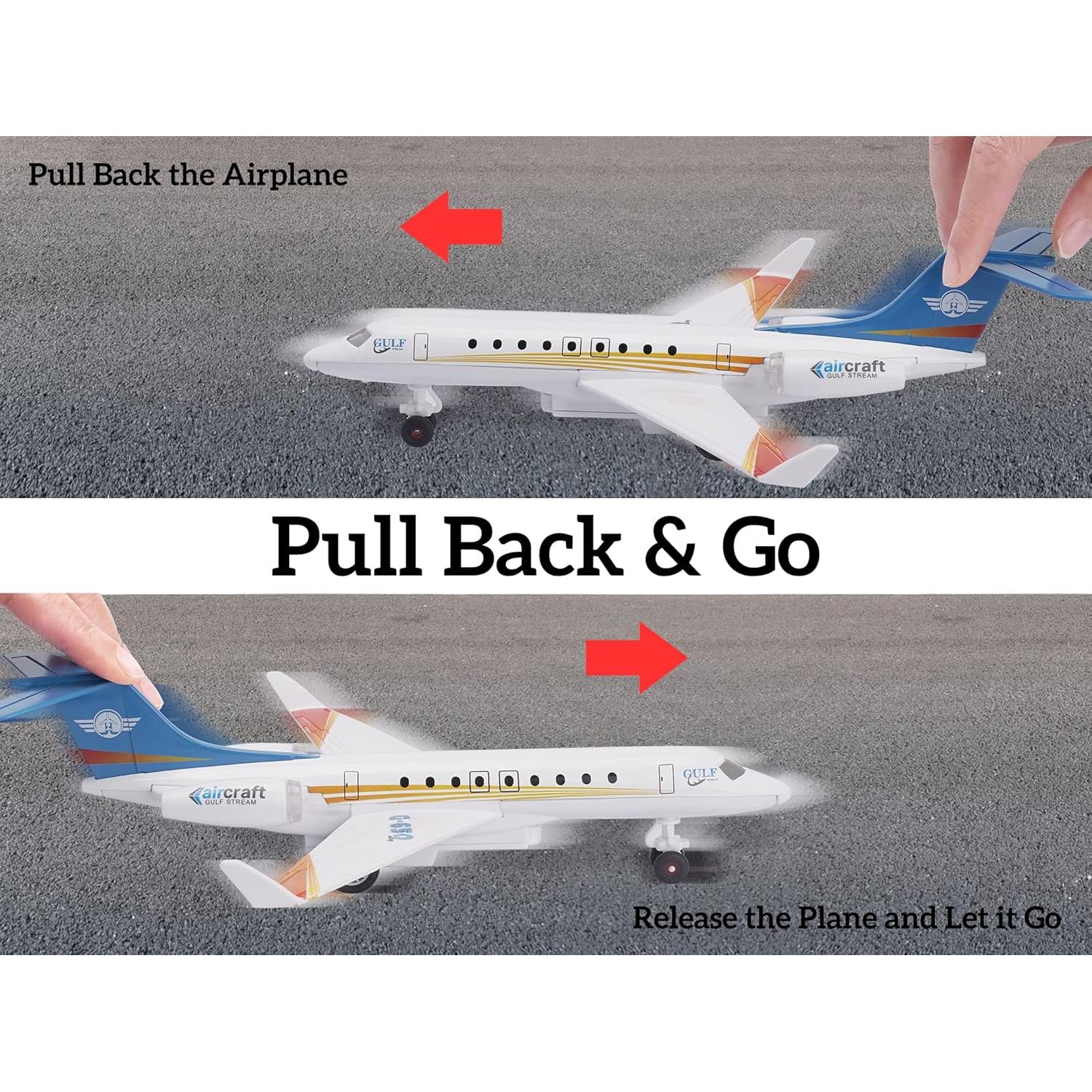 Juguete de avión Crelloci G650 con luces y sonido