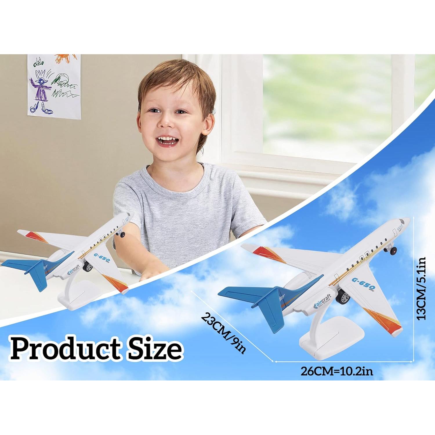 Juguete de avión Crelloci G650 con luces y sonido