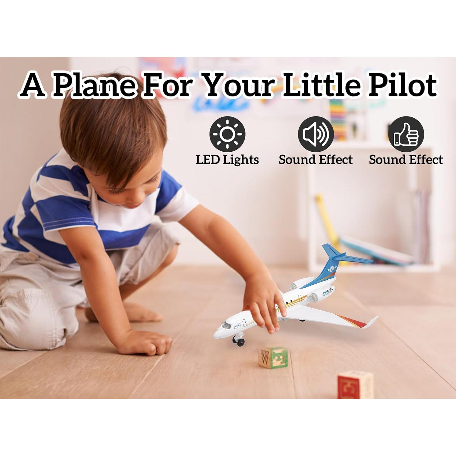 Juguete de avión Crelloci G650 con luces y sonido