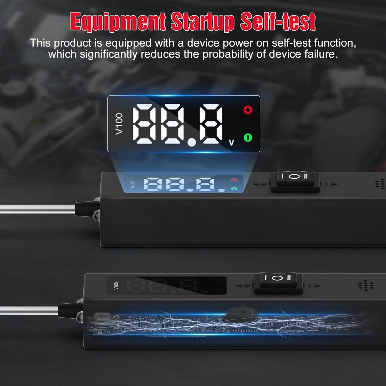 Power Circuit Probe Tester,OBDMONSTER V100 Circuit Tester, 0-80V DC Test Light Automotive Short Circuit Finder, Auto Electrical Circuit Tester, Car Fuse Tester, Automotive Tool