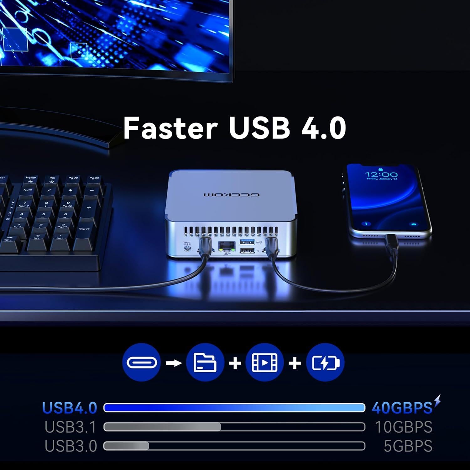 GEEKOM Mini PC XT13 Pro i9-13900H 32GB 2TB SSD 8K