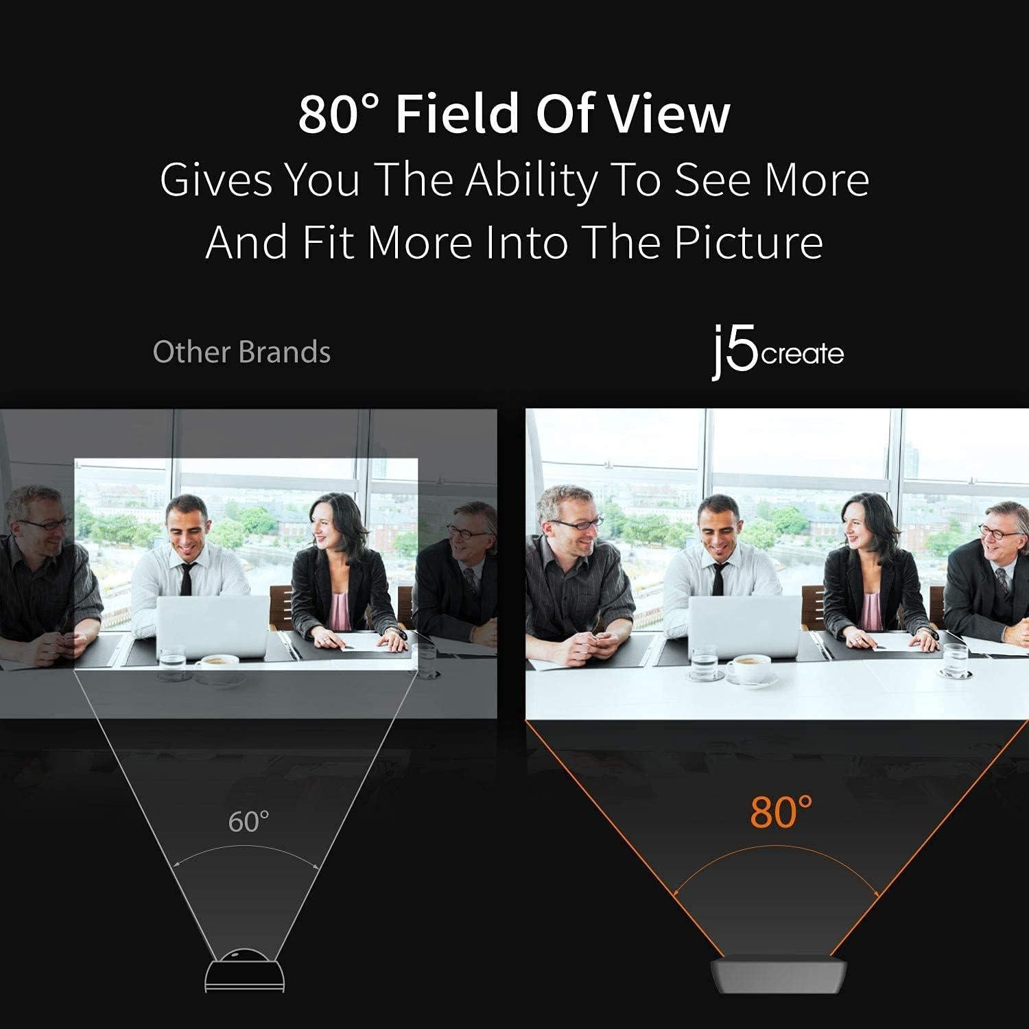 Webcam j5create JVCU100 1080P HD con Micrófono y Rotación