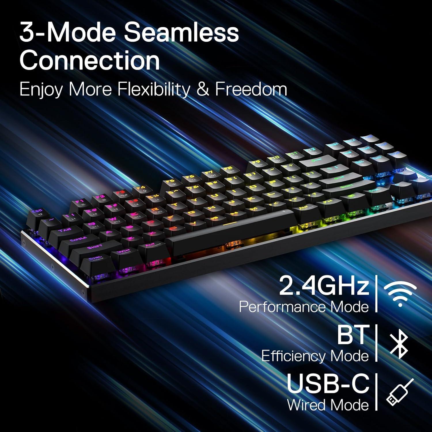 Teclado Gaming Inalámbrico Redragon K660RGB-PRO TKL 87 Teclas