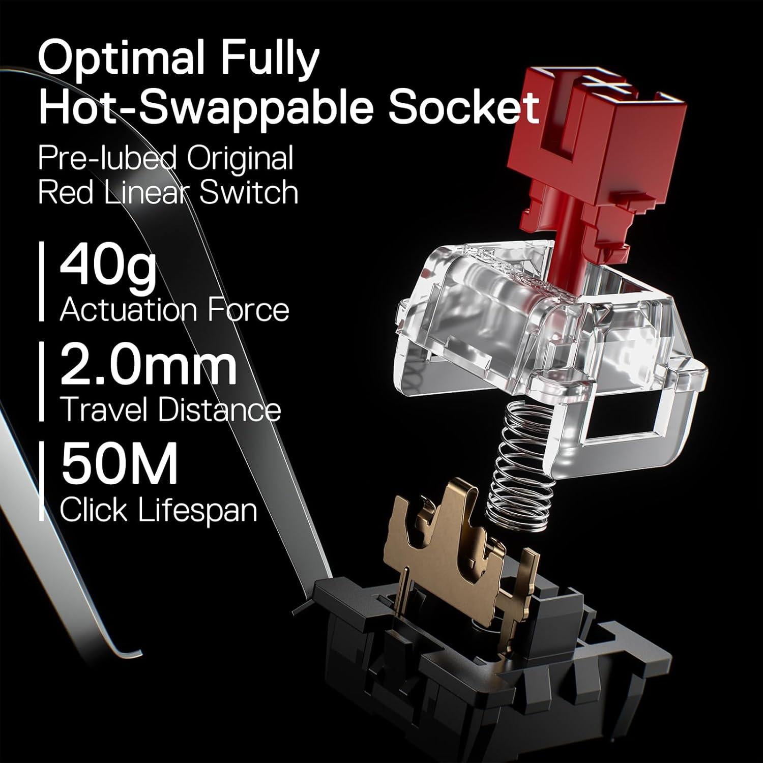 Teclado Gaming Inalámbrico Redragon K660RGB-PRO TKL 87 Teclas