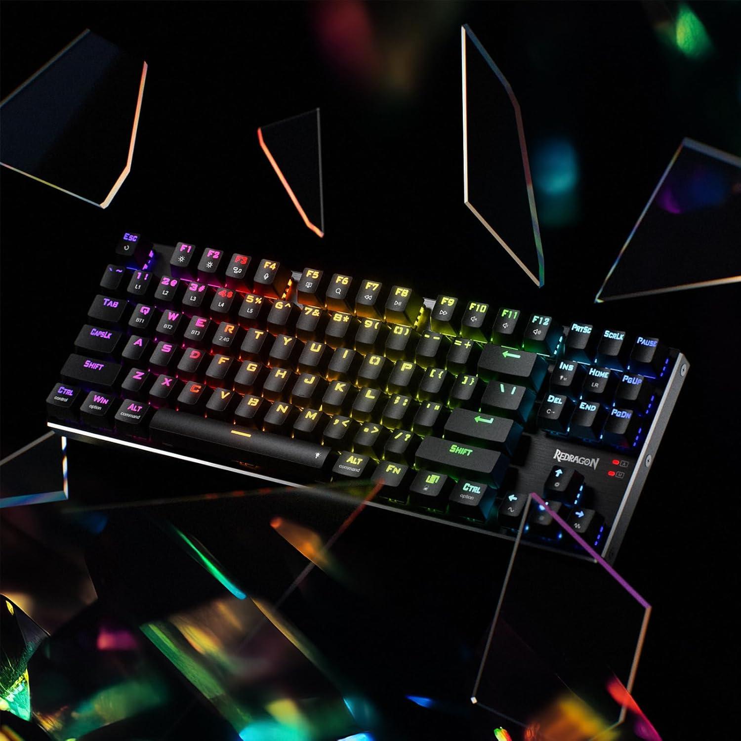 Teclado Gaming Inalámbrico Redragon K660RGB-PRO TKL 87 Teclas