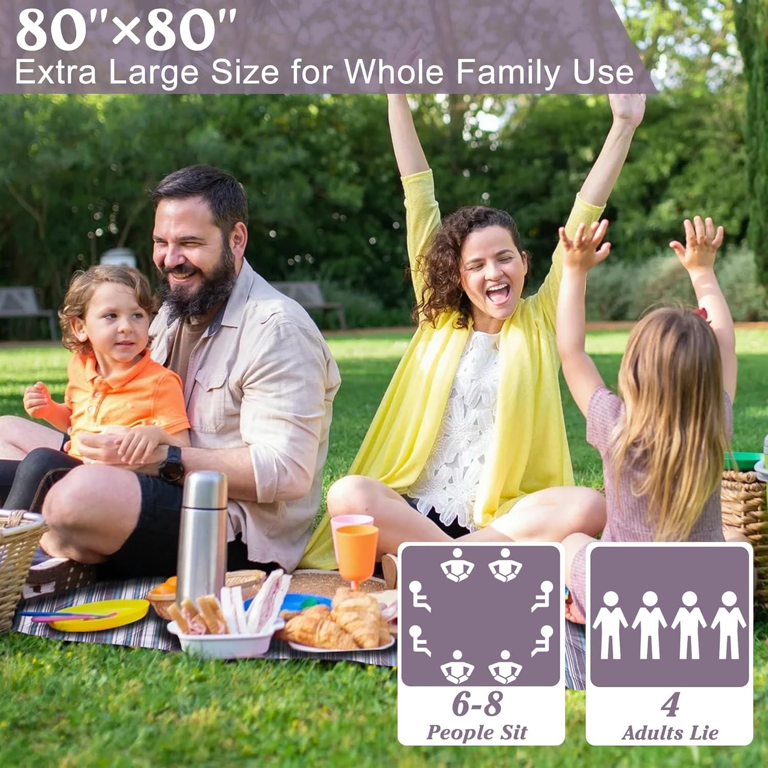 Manta de Picnic Grande ALLBFENG 203x203 cm Impermeable